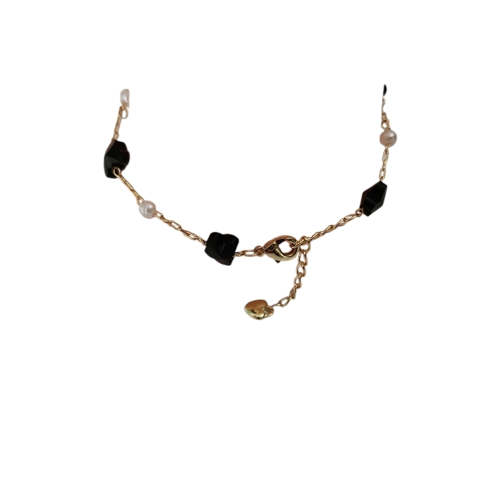 Gold and Black Butterfly Necklace, Bracelet, And Earrings Set - Picture 5 of 6